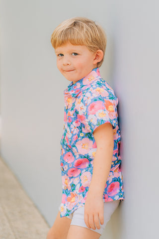 Whimsical Garden Button-up Shirt