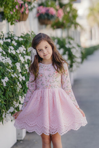 Sweetheart Floral Lace Dress and Bloomer Set