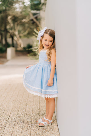 Sky Breeze Eyelet Dress and Bloomer Set