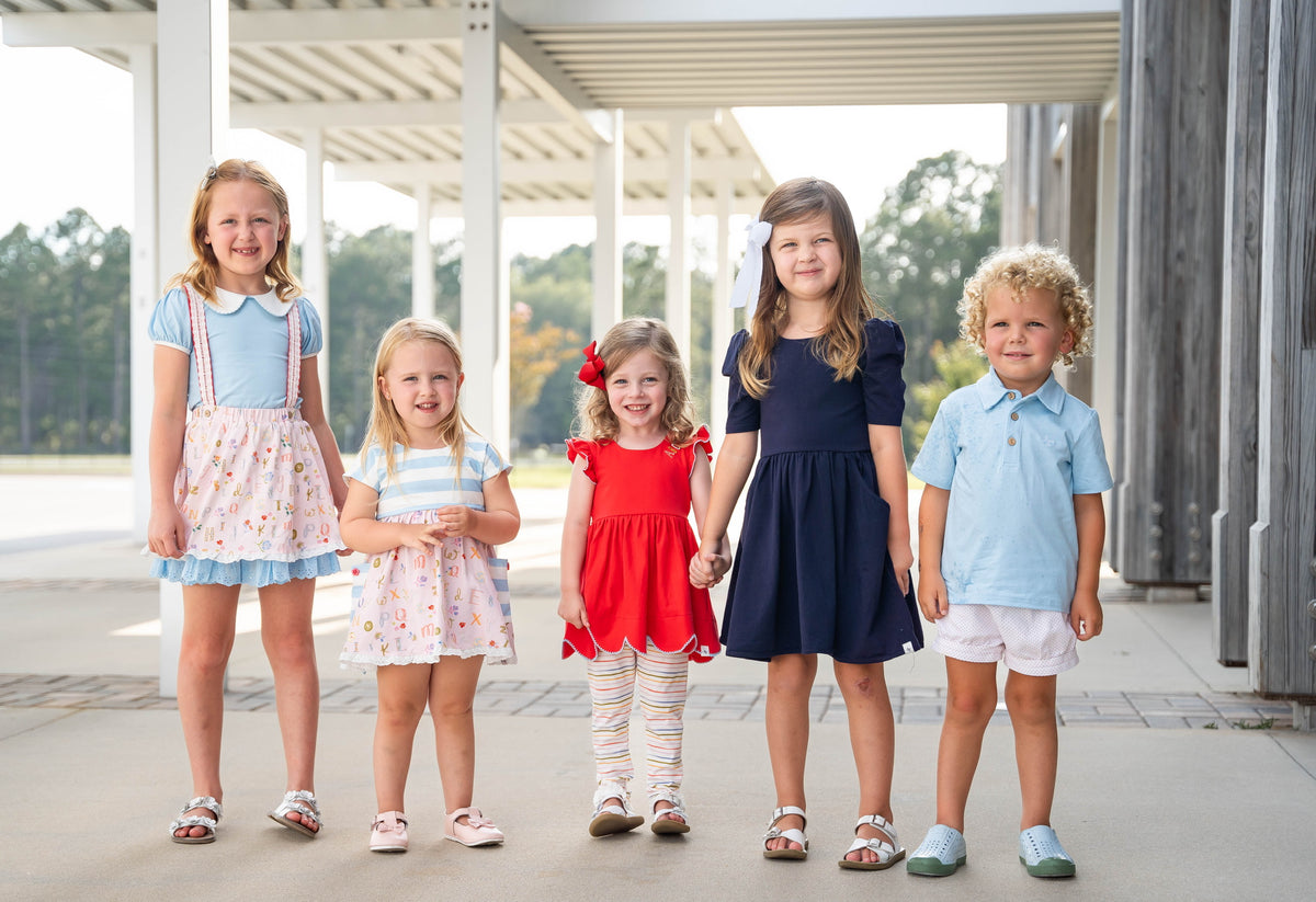 Navy Dress &amp; Bloomer Set