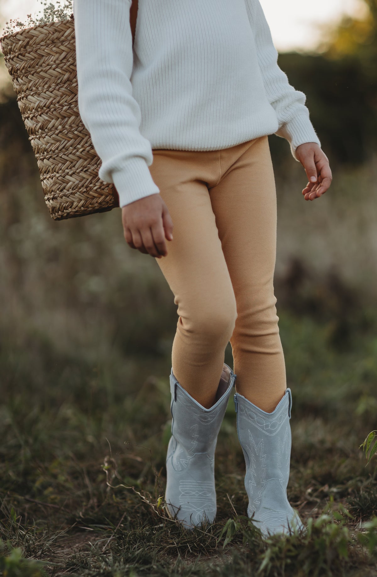 Light Blue Suede Boots