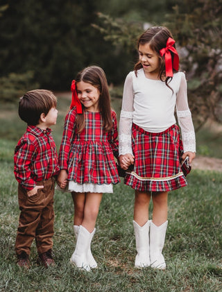 Christmas Tartan Skort