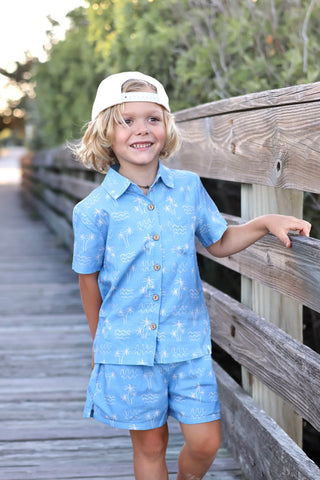 Waves Shirt and Shorts Set