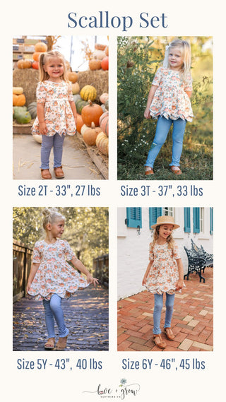 Pumpkin Party Scallop Tunic Set