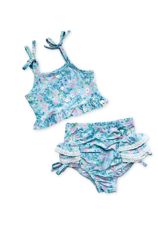 Summertime Blues High Waisted Bikini