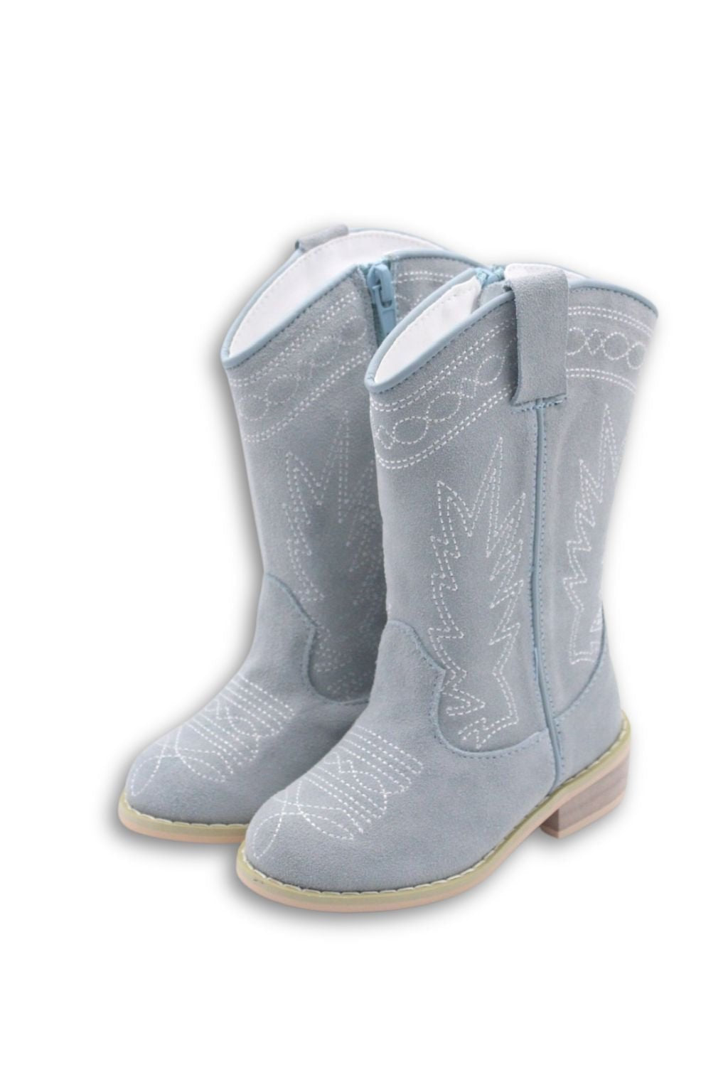 Light Blue Suede Boots