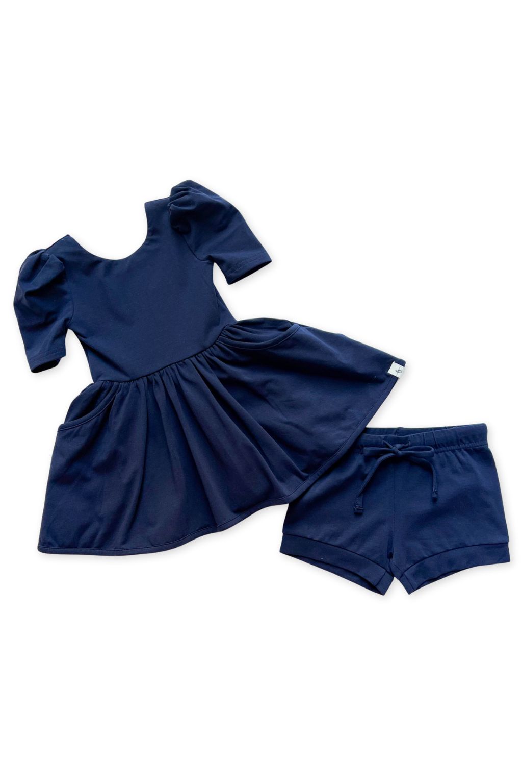 Navy Dress &amp; Bloomer Set