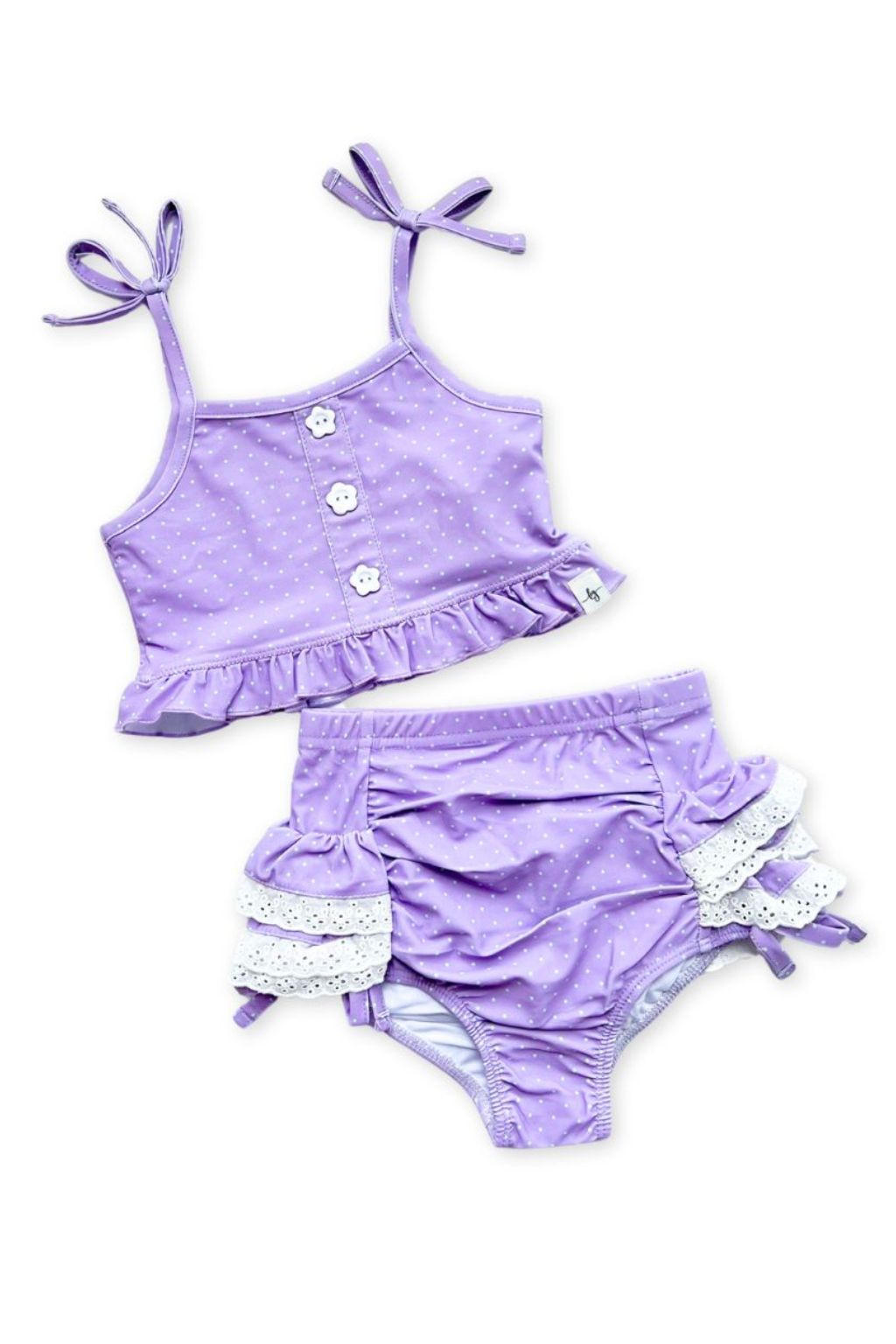 Purple Dot High Waisted Bikini