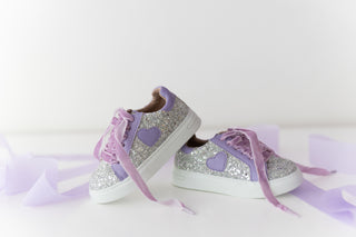 Lavender Glitter Sneakers