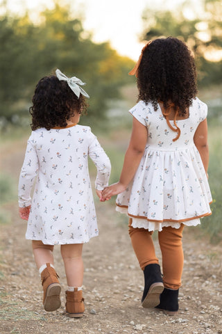 Long Sleeve Maple Petals Dress