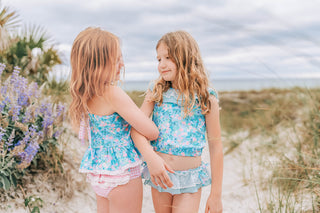 Summertime Blues Lacey Tankini