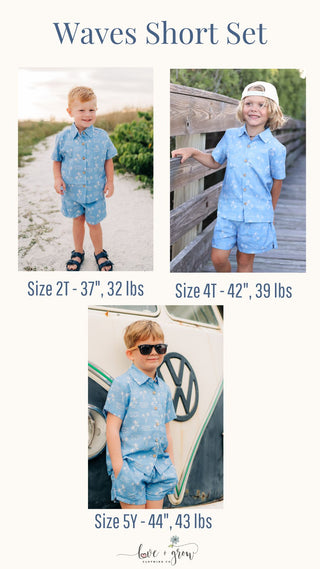 Waves Shirt and Shorts Set