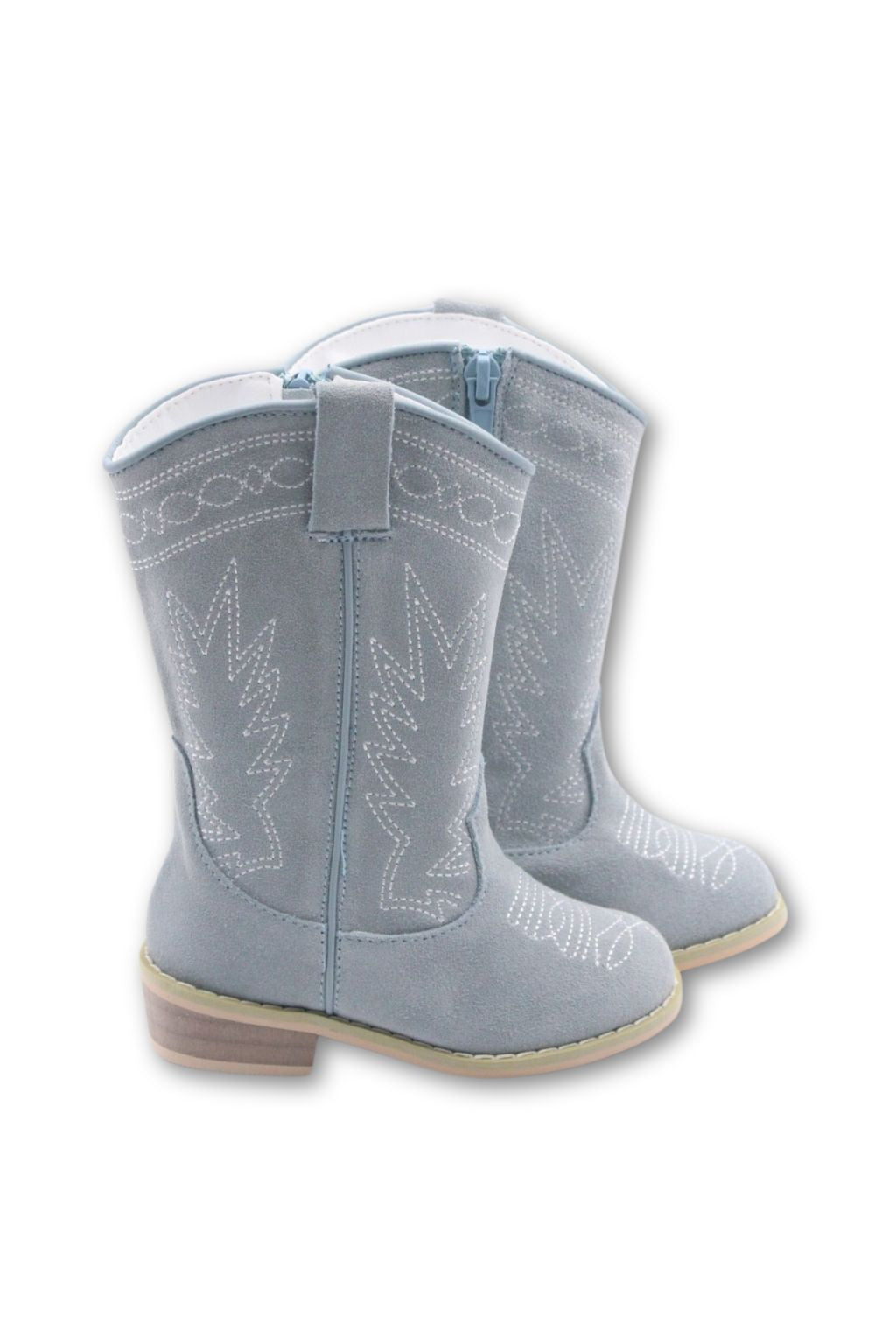 Light Blue Suede Boots