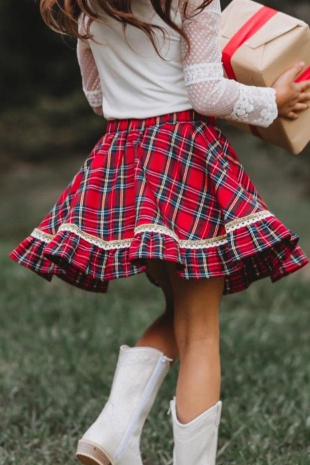 Christmas Tartan Skort