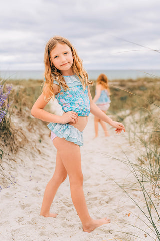 Summertime Blues Lacey Tankini