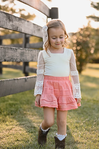 Boho Skort ~ Dusty Coral