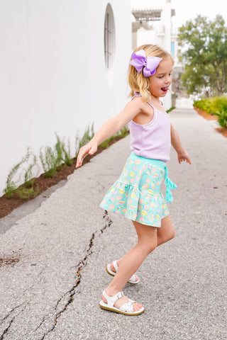 Purple Pointelle Tank Top