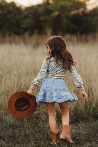 Boho Skort - Denim Blue