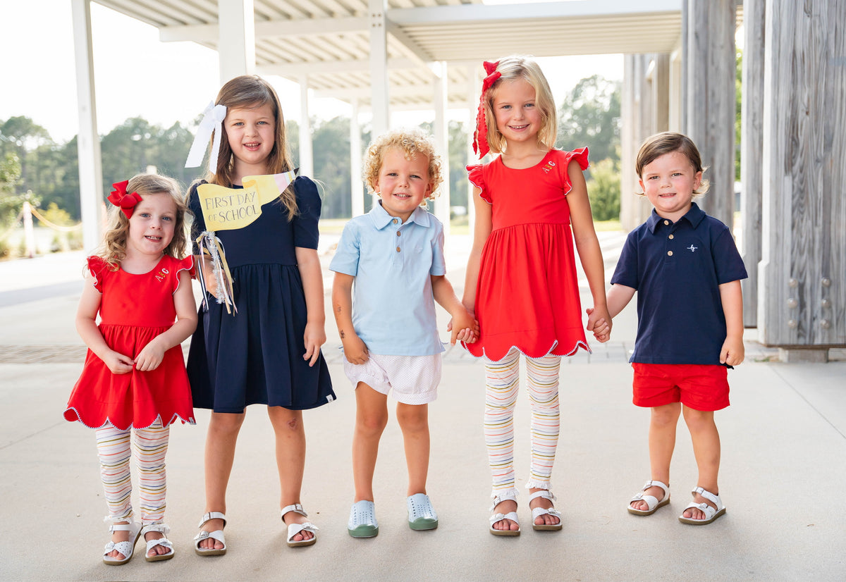 Navy Dress &amp; Bloomer Set