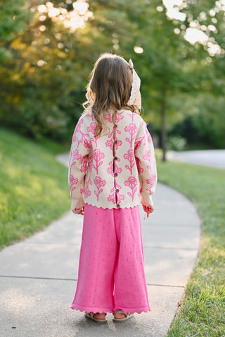 Pink Blossom Knit Sweater