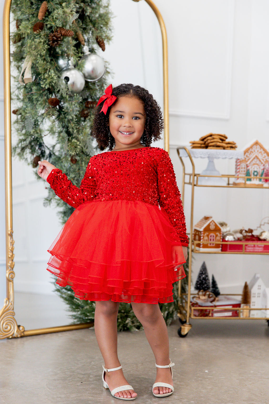 *PREORDER* Sparkle in Red Dress and Bloomer Set