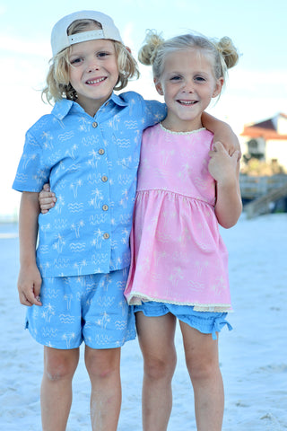 Waves Shirt and Shorts Set