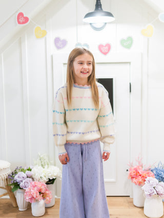 Knit Wide Leg Pant ~ Lilac