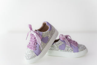 Lavender Glitter Sneakers