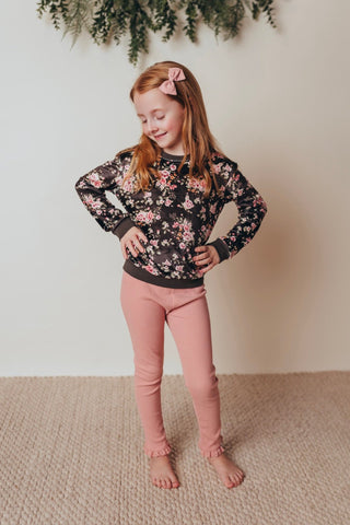 Ribbed Rose Leggings