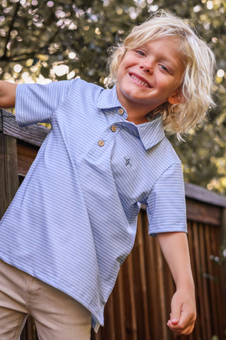 Blue Stripe Athletic Shirt