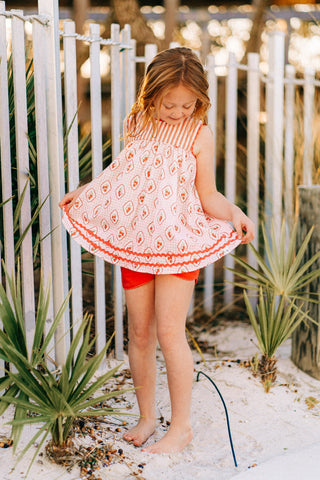 Strawberry Stripe Tunic Set