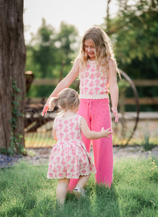 Pink Blossom Knit Dress