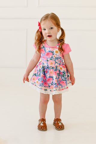 Whimsical Garden Skirted Romper Set