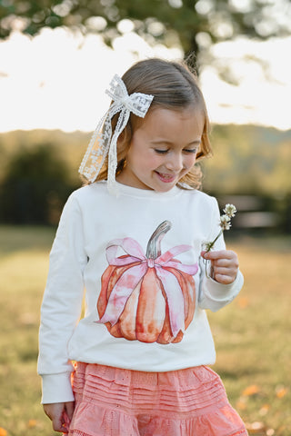 Pumpkin Bow Sweatshirt