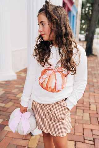 Pumpkin Bow Sweatshirt