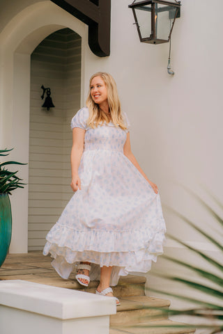 Garden Blues Boho Dress