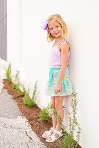 Purple Pointelle Tank Top