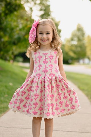 Pink Blossom Knit Dress