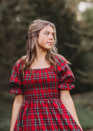 Womens Christmas Tartan Dress