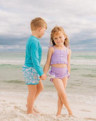 Purple Dot High Waisted Bikini