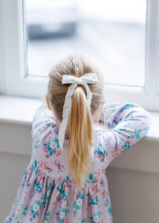 White Lace Bow