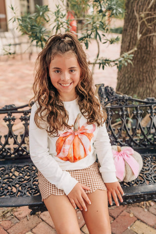 Pumpkin Bow Sweatshirt