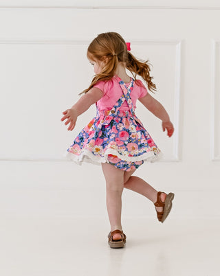 Whimsical Garden Skirted Romper Set