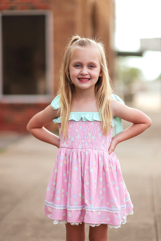 Candyland Floral Smocked Tunic Set