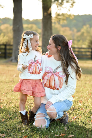 Pumpkin Bow Sweatshirt