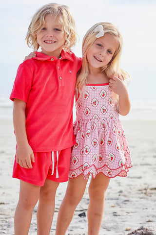 Strawberry Shortcake Scallop Tunic Set