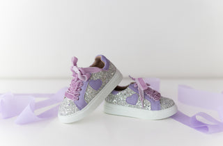 Lavender Glitter Sneakers