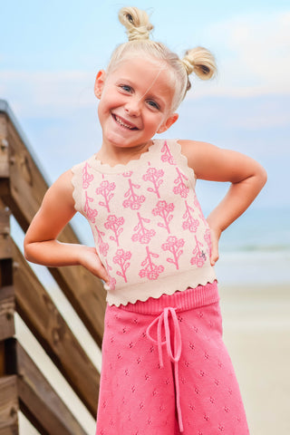 Pink Blossom Knit Tank