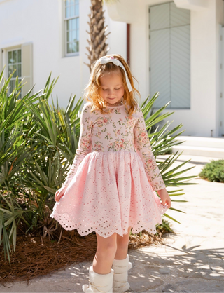 Sweetheart Floral Lace Dress and Bloomer Set