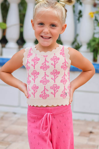 Pink Blossom Knit Tank